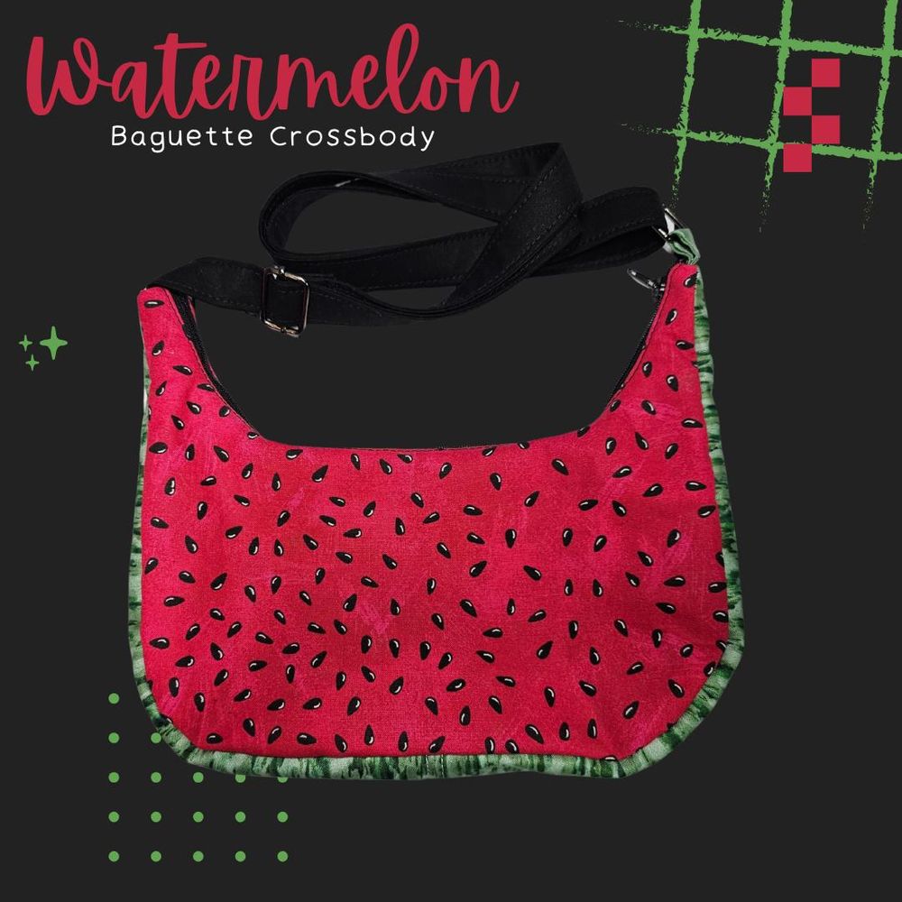 Watermelon Baguette Crossbody Bag